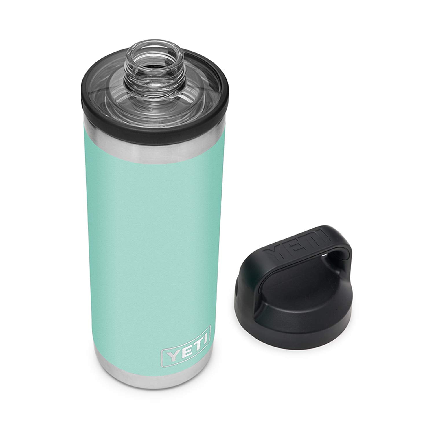 YETI Rambler 18 oz Bottle, Vacuum Insulated, Stainless Steel with Chug Cap, Seafoam