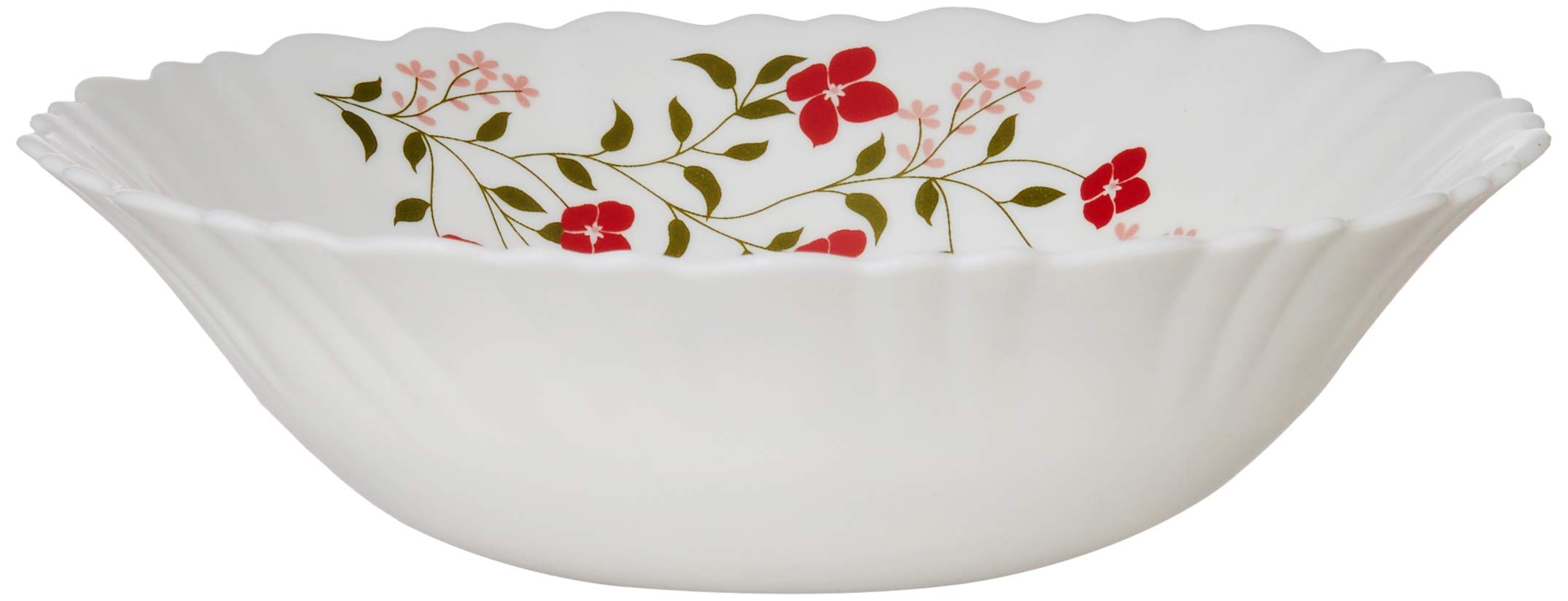Larah By Borosil Janus (Lh) Opalware Multipurpose Bowl Set, 2-Pieces, White, 900 Ml