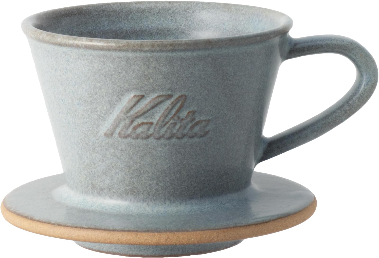 Carita Kalita Coffee Dripper Mino Ware High Heat Retention Pottery for 1 to 2 People, DACHI & KalitaMI 155, Sand Gray #01105, Wa