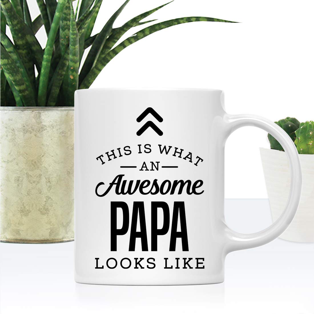 Andaz Press 11oz. Ceramic Coffee Tea Mug Gift, This is What an Awesome Papa Looks Like, 1-Pack, Birthday Gift Ideas Coworker Him