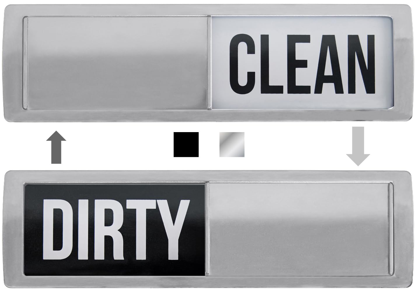 Gorilla Grip Clean And Dirty Dishwasher Magnet Sign, Optional Adhesive, Magnetic Kitchen Decor, Easy Read, Non-Scratch, Heavy Du