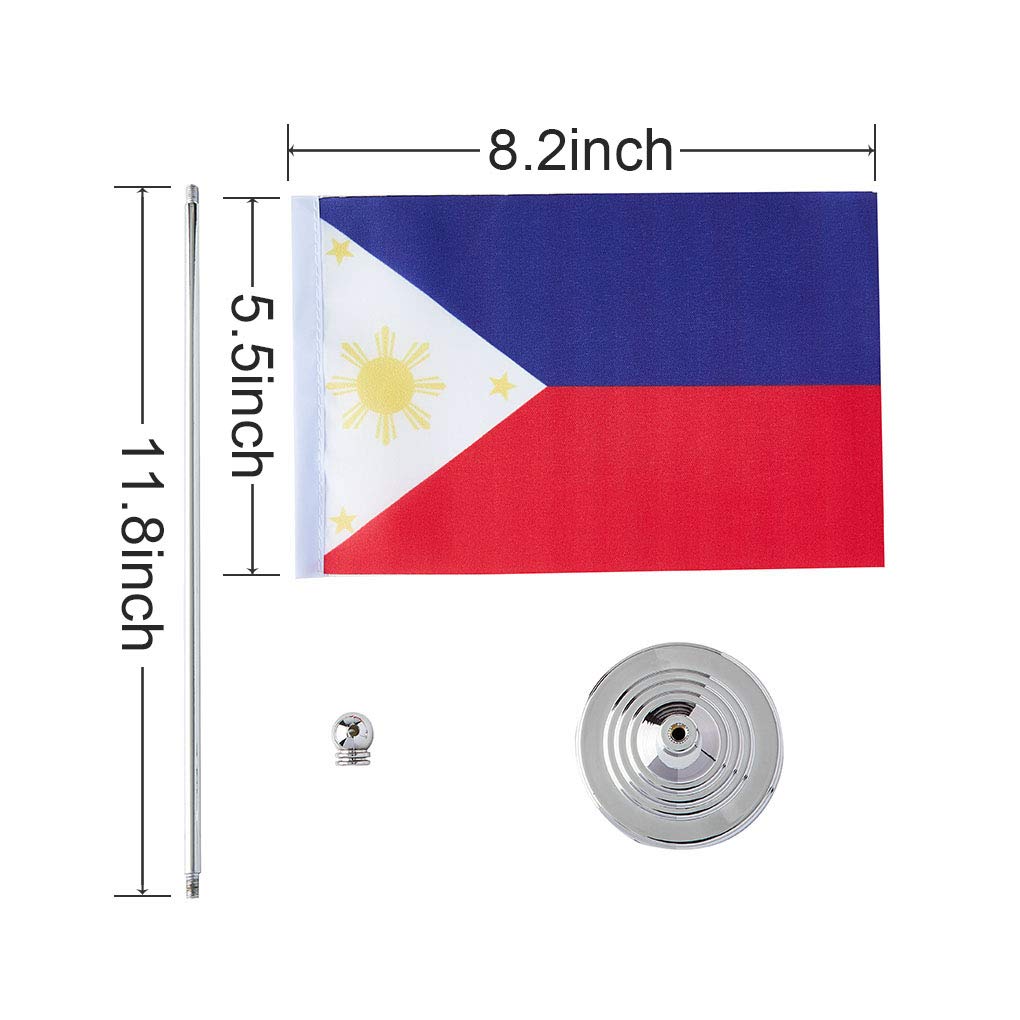 Philippines Flag Filipino Table Desk Small Mini Flags Decorations