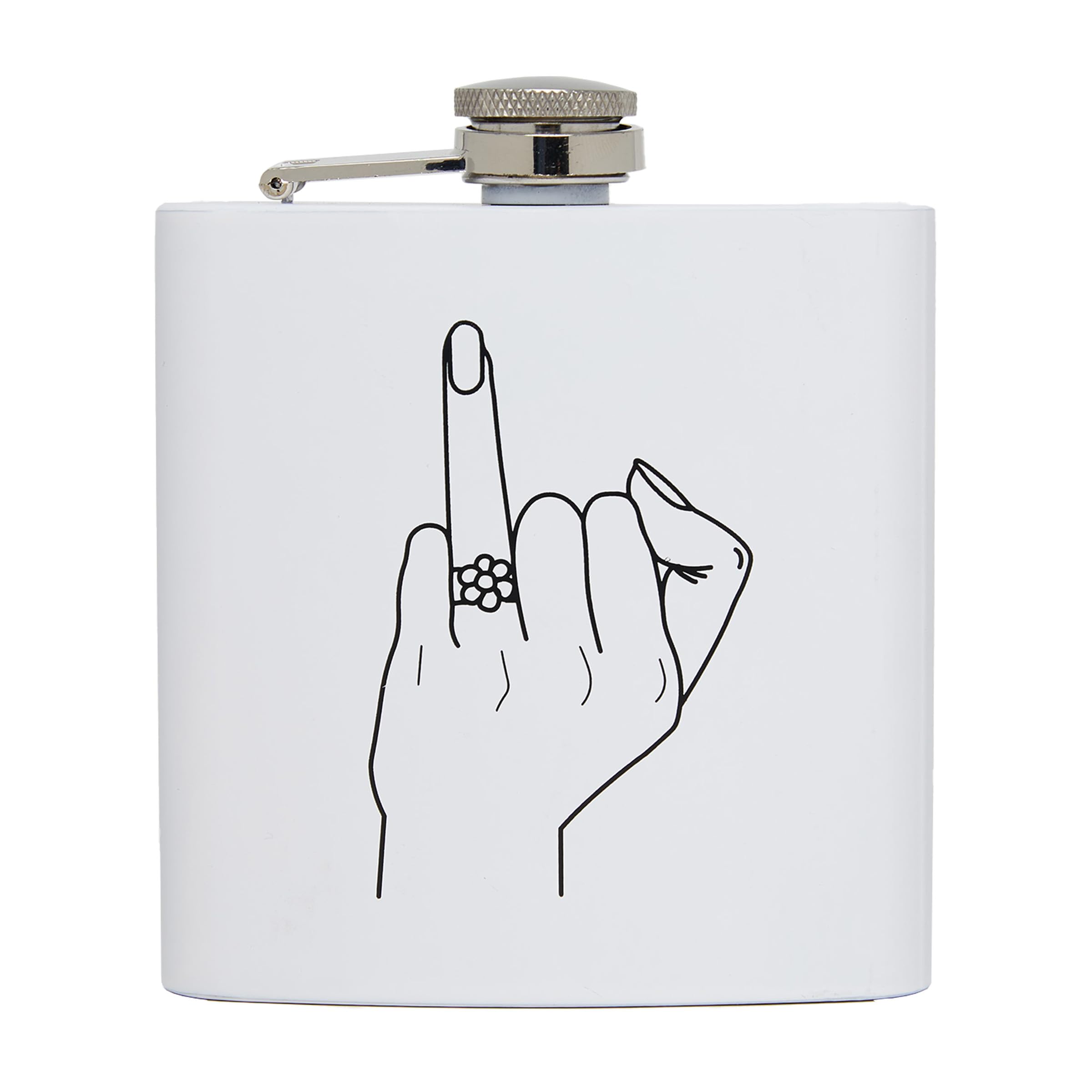 Stainless Steel Flask - Ring Finger (White)