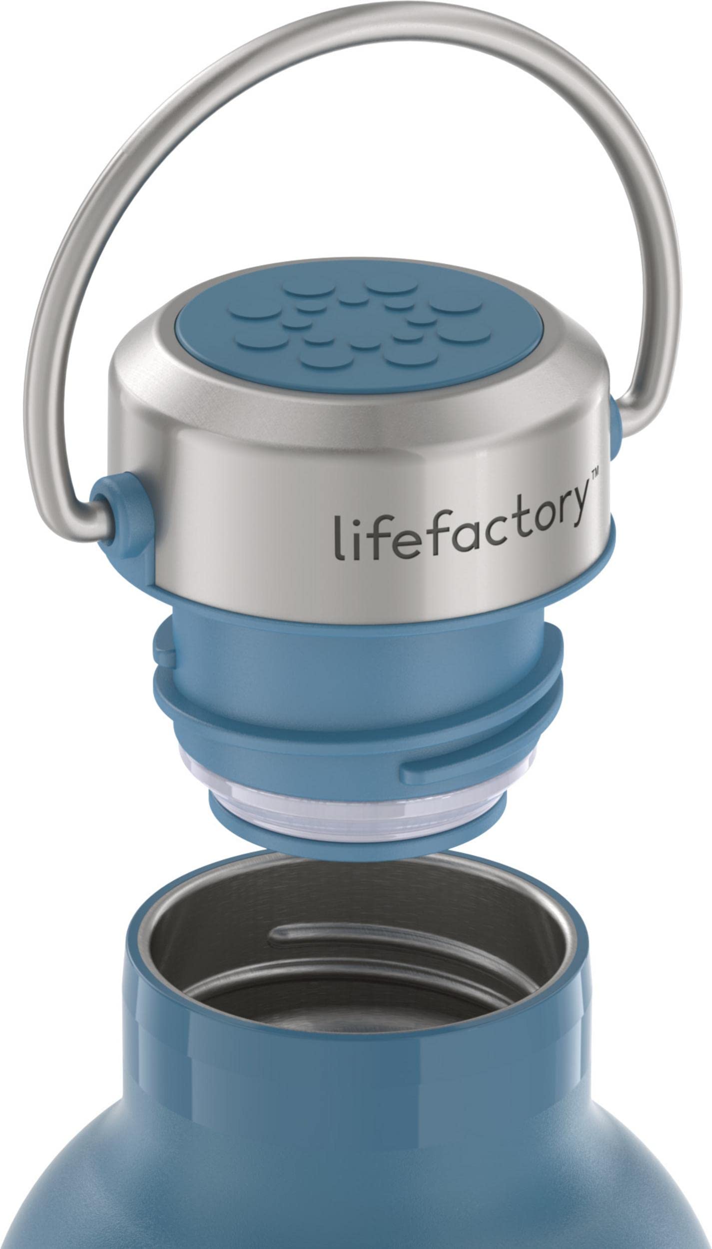 Lifefactory 32-Ounce Stainless Steel Vacuum-Insulated Sport Bottle  Dark Denim
