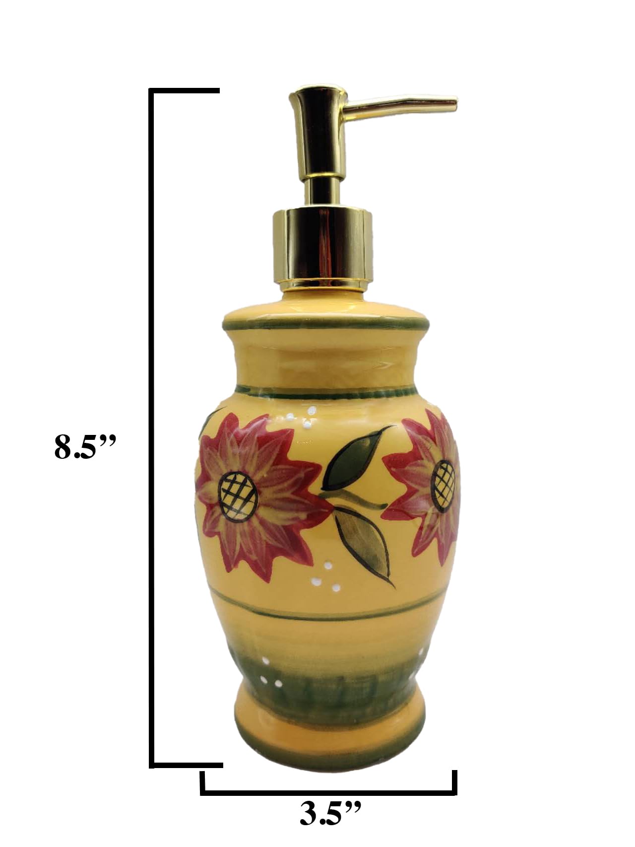 Ack Ceramic Sunflower Soap Dispenser/Lotion Jar, Kitchen D  Cor, Bathroom D  Cor