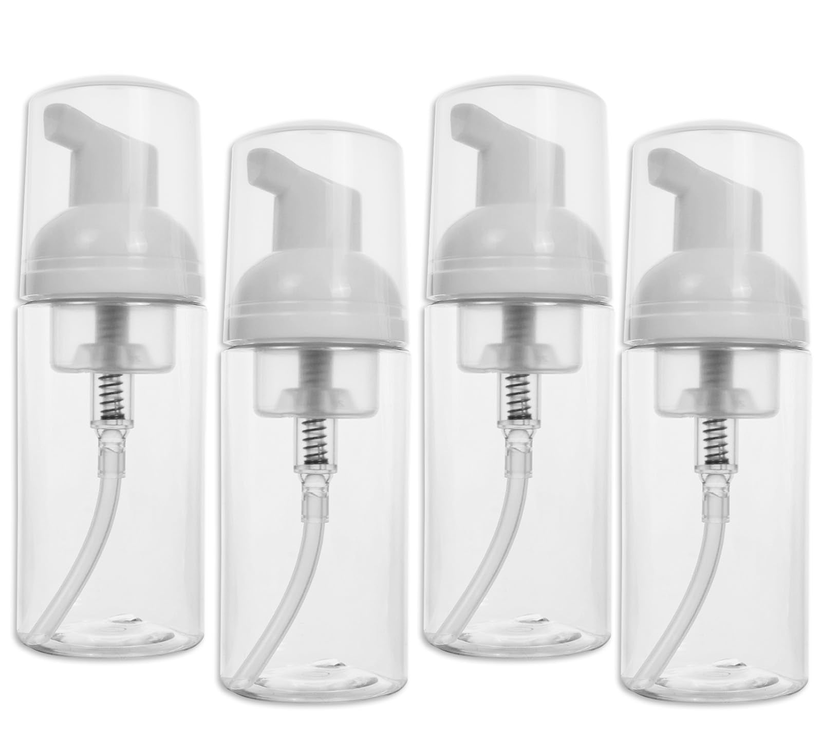 Bienbion 2Oz Travel-Sized Foaming Pump Bottles,4Pcs Empty Foam Pump Bottle,Refillable Travel Size Mousse Bottle,Hand Soap Shampo