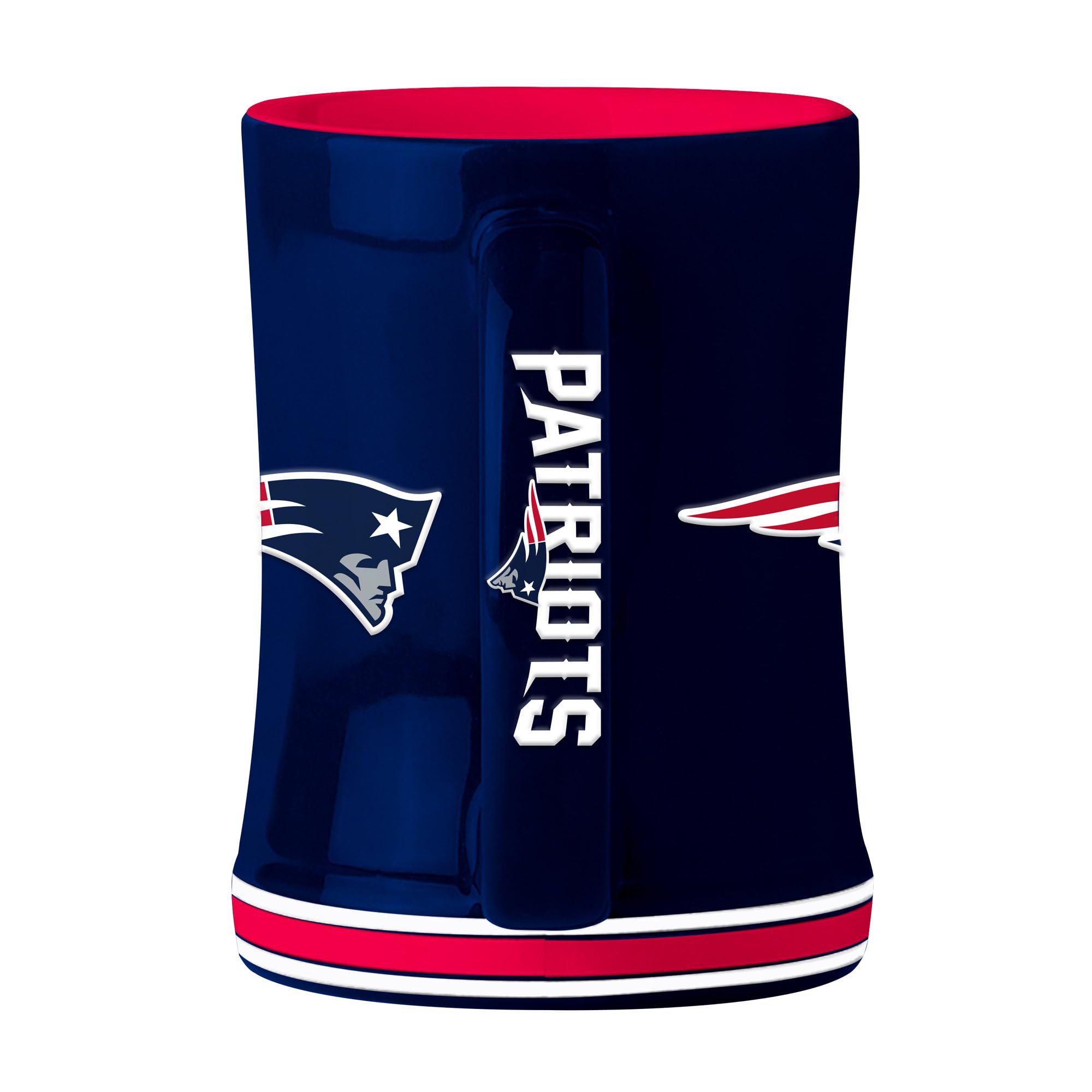 New England Patriots Coffee Mug 14oz Sculpted Relief Team Color