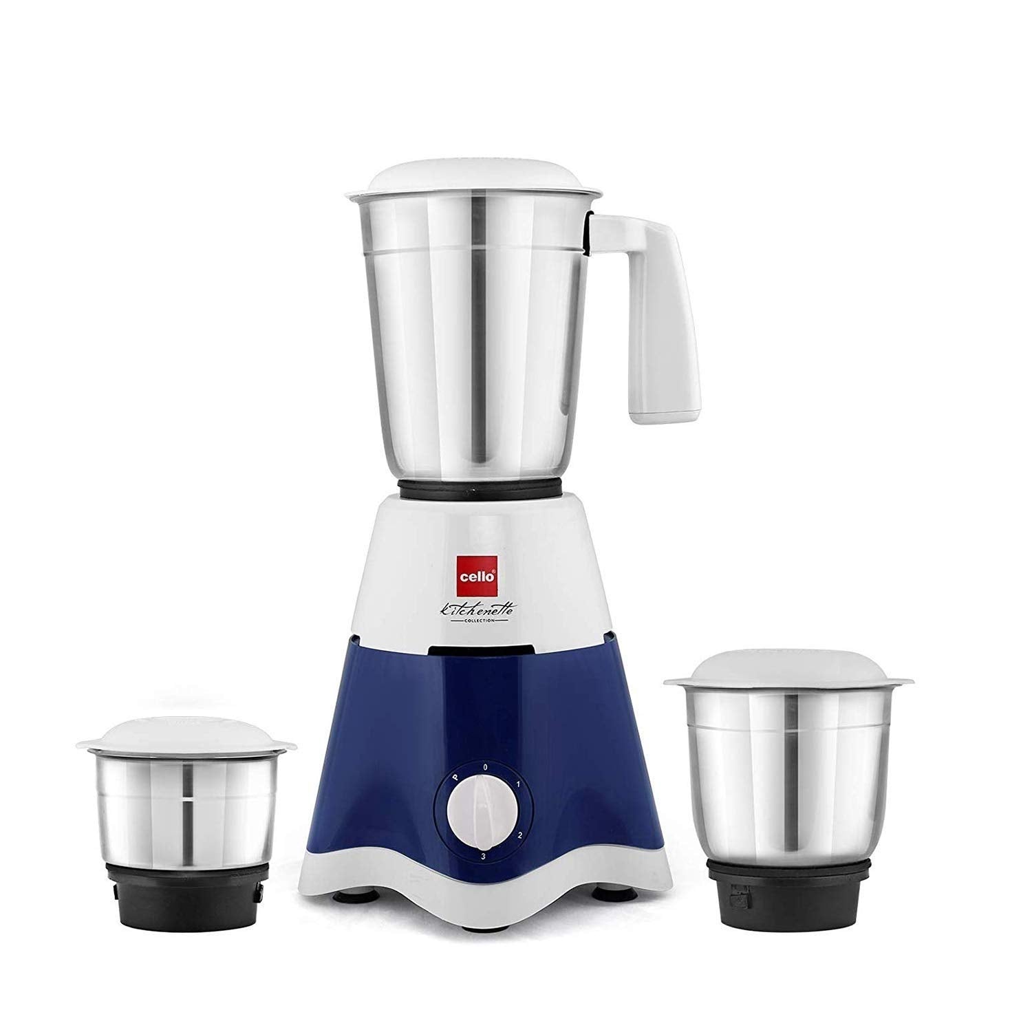 Cello Lifestyle 500W Mixer Grinder With 3 Jars, Blue/White