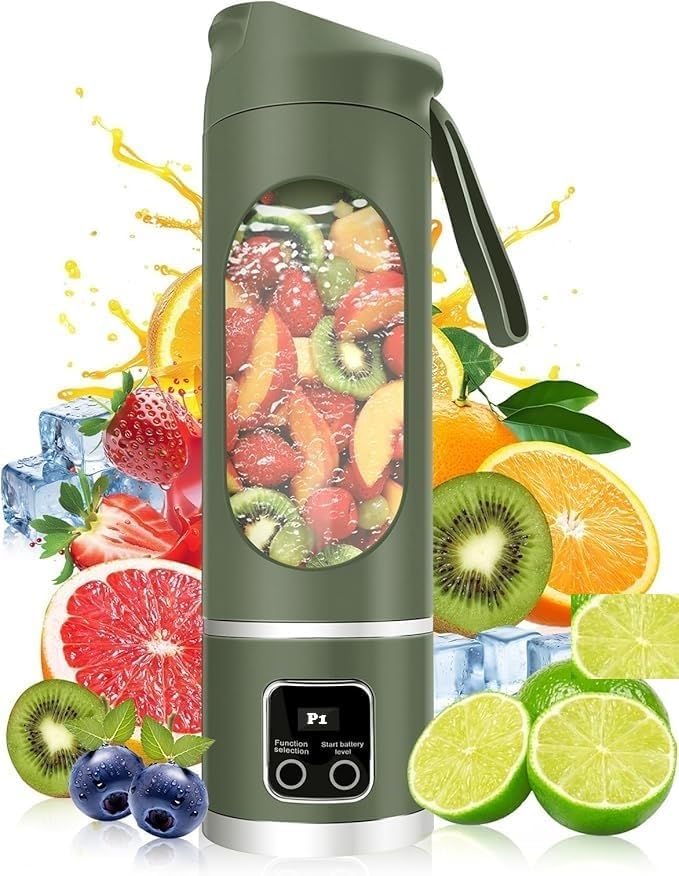 M Sung Portable Usb Rechargeable Blender & Juicer, 450Ml Compact Smoothie Maker With Adjustable Speed, Fresh Fruit Mixer For Col