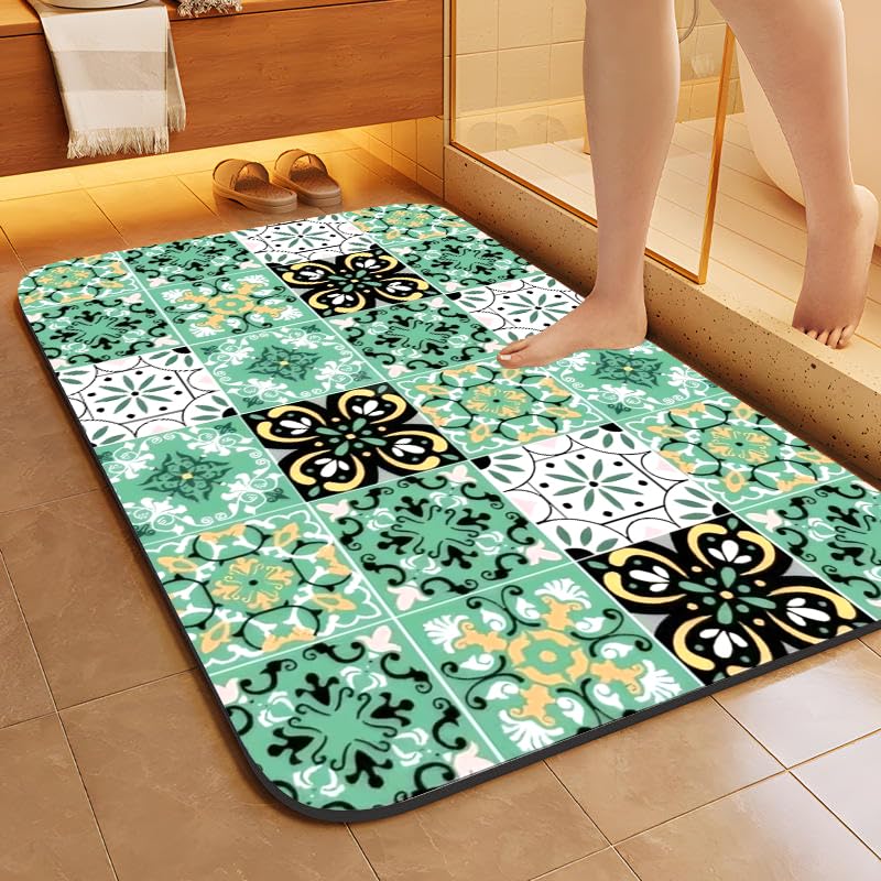 Skvm Water Absorbent Mat For Bathroom Kitchen Floor Door Entrance Anti Slip Floor Foot Anti Skid Bathroom Shower Mat (Design 24)
