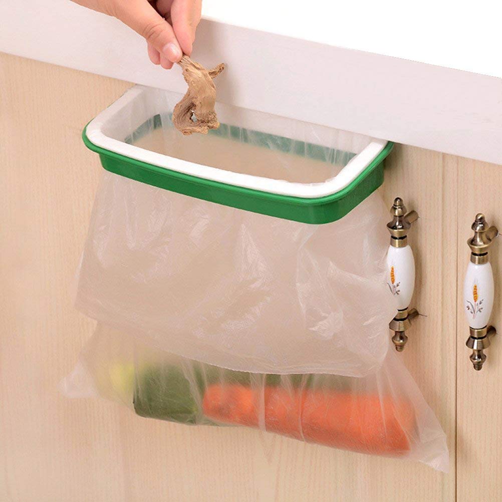 Lunies Over The Cabinet Plastic Trash Bag Holder For Kitchen, Under Sink Trash Can, Grocery Bag Holder For Rv,Bathroom, Dorm Roo