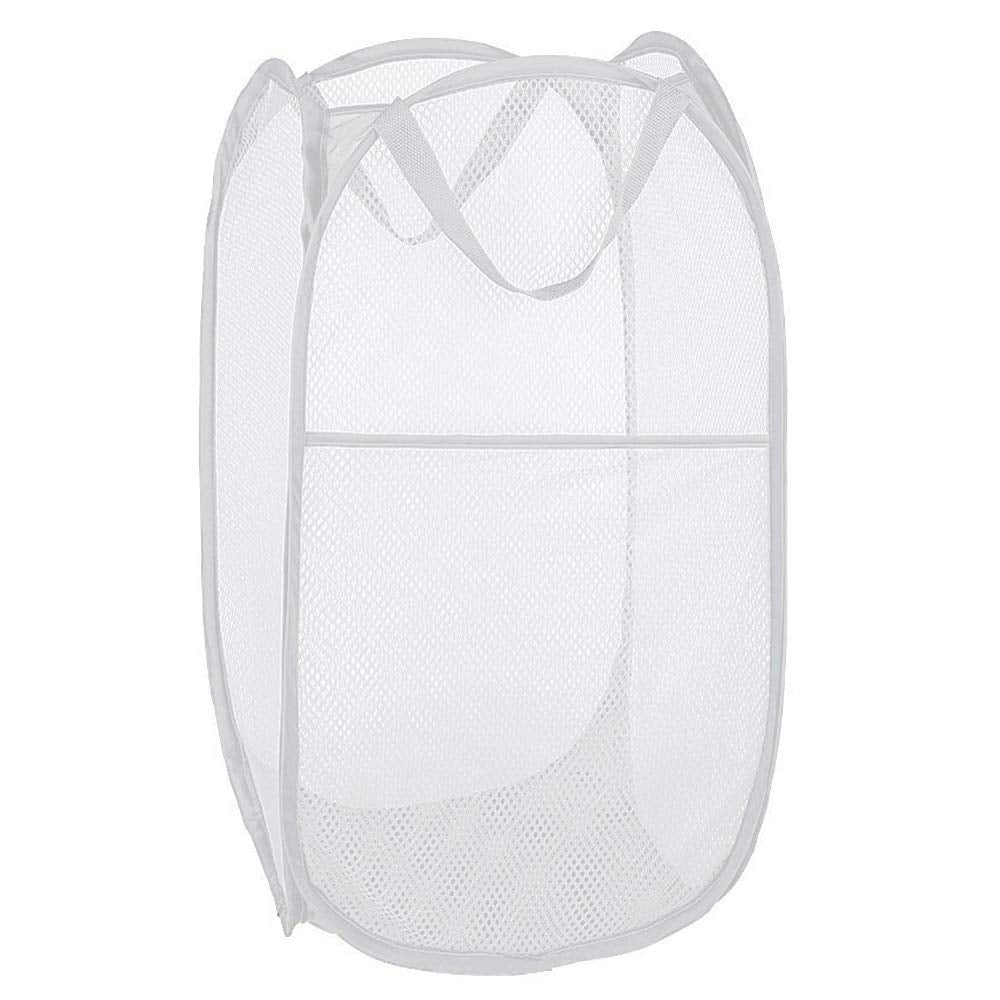Bud Mesh Pop Up Laundry Hamper, Portable Foldable Clothes Hamper For Kids Room, College Dorm Or Travel, Collapsible For Storage,