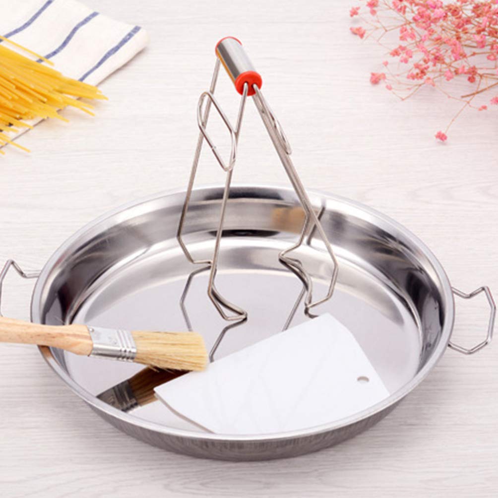 Hemoton 4Pcs Stainless Steel Everyday Pan Cold Noodle Plate Chef Stir Fry Pan Steamer Pot Saucepot Casserole Pot Tray Dish With