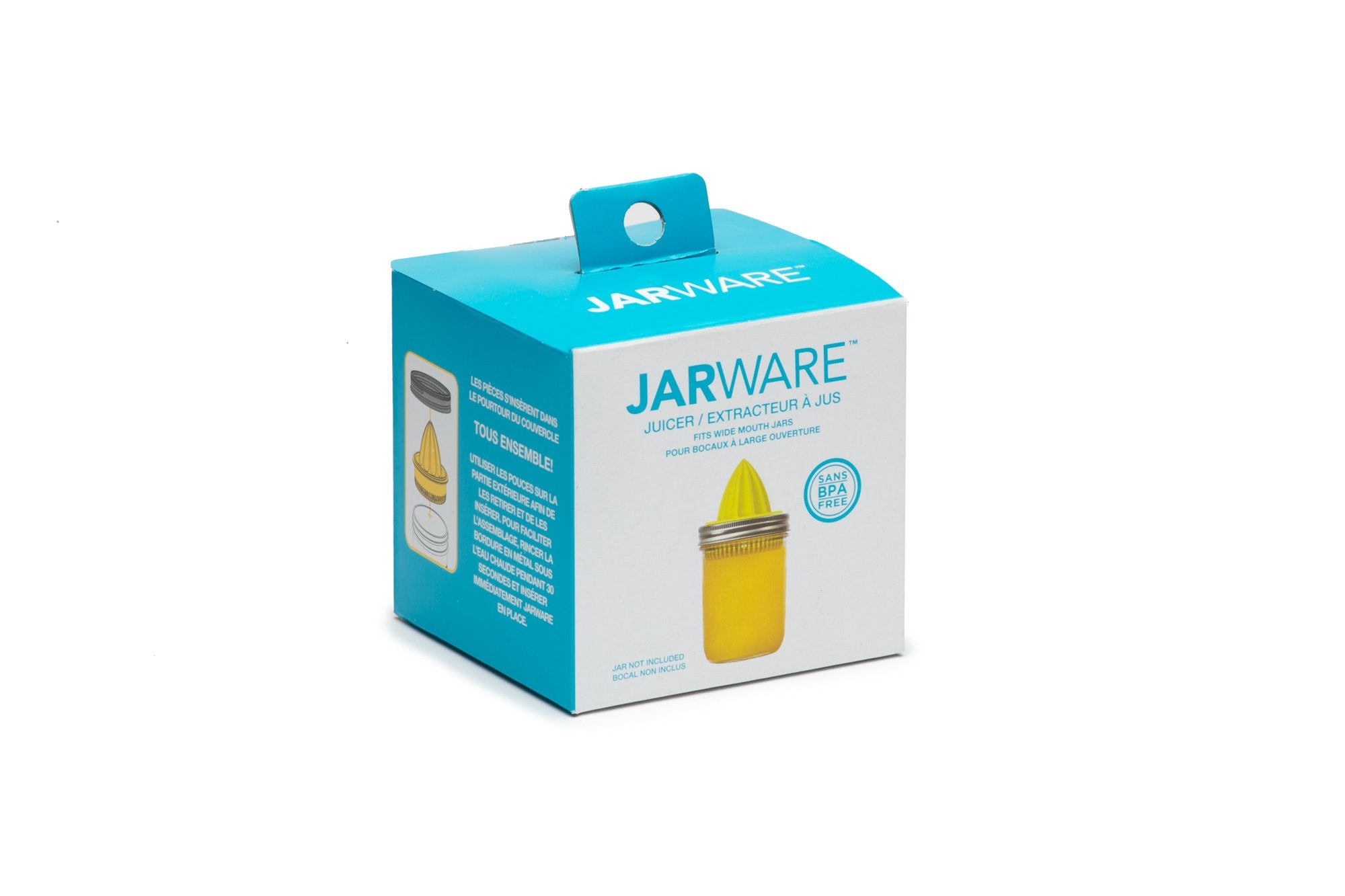 Jarware Juicer Lid For Wide Mouth Mason Jars, Yellow
