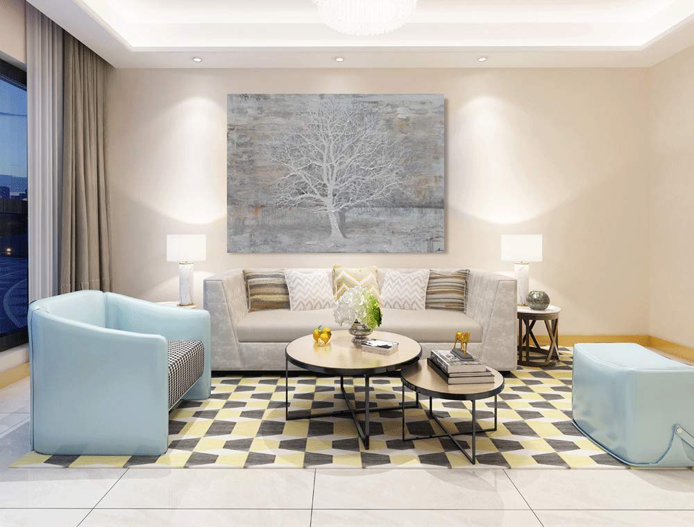 Yihui Arts Abstract Trees Painting Canvas Prints Wall Art Decor Framed - Large Modern Giclee Art Print On Canvas Ready To Hang F