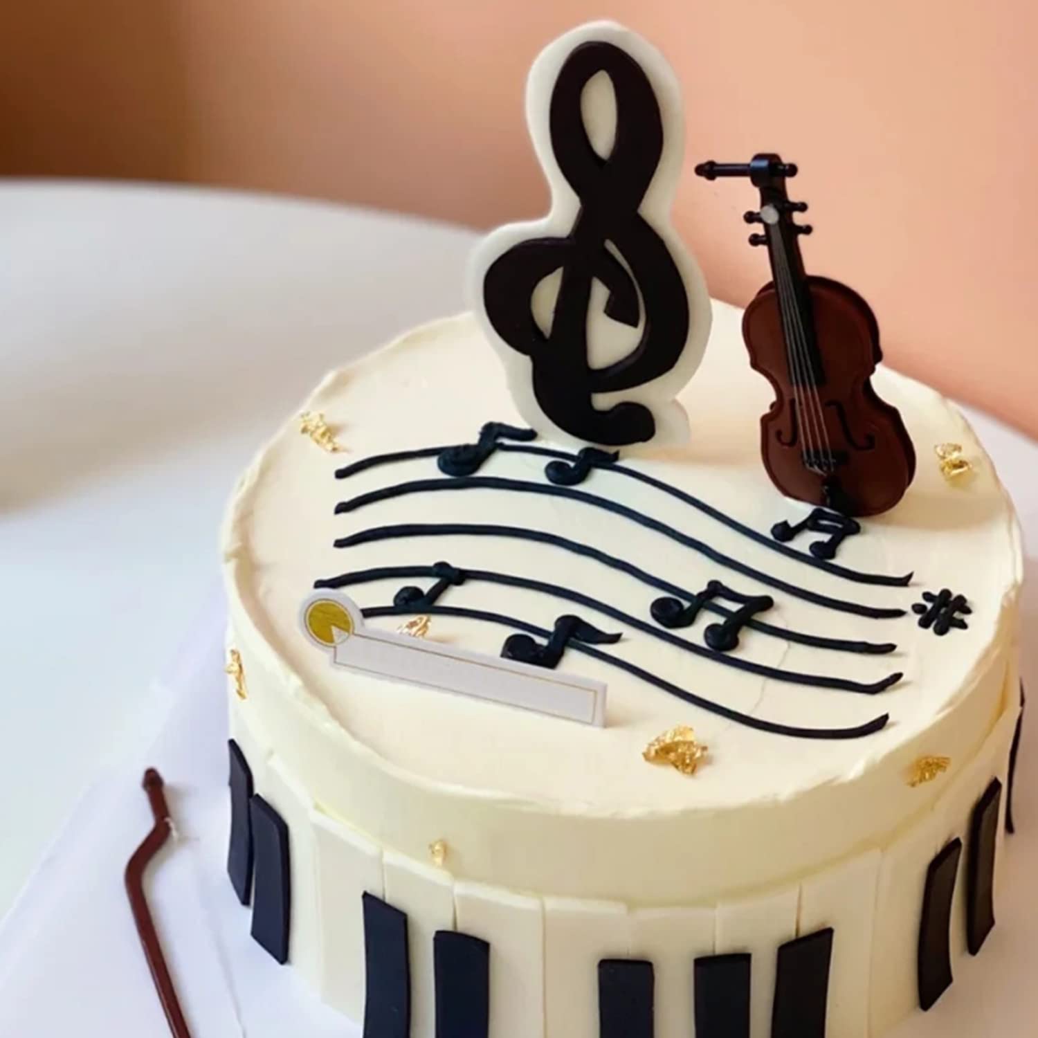Miyahouse Music Note Fondant Mold Musical Instrument Silicone Mold Media Player Molds For Cake Decoration Chocolate Candy Polyme