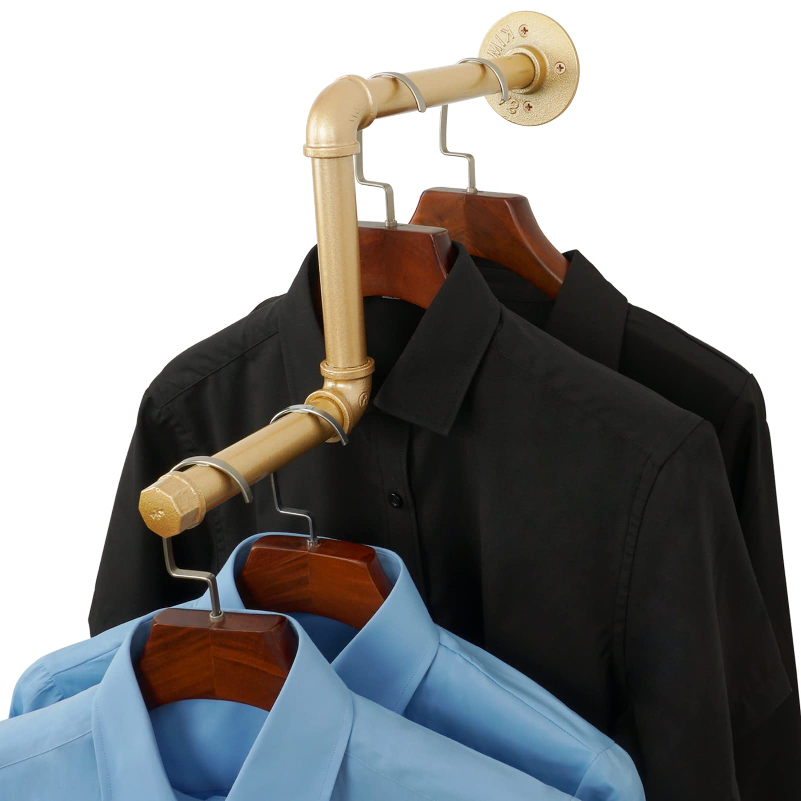 Addgrace Pipe Clothing Rack 2Pack 18Inch Detachable Garment Rack Diy Wall Mounted Industrial Pipe Clothing Hanging Rack For Home