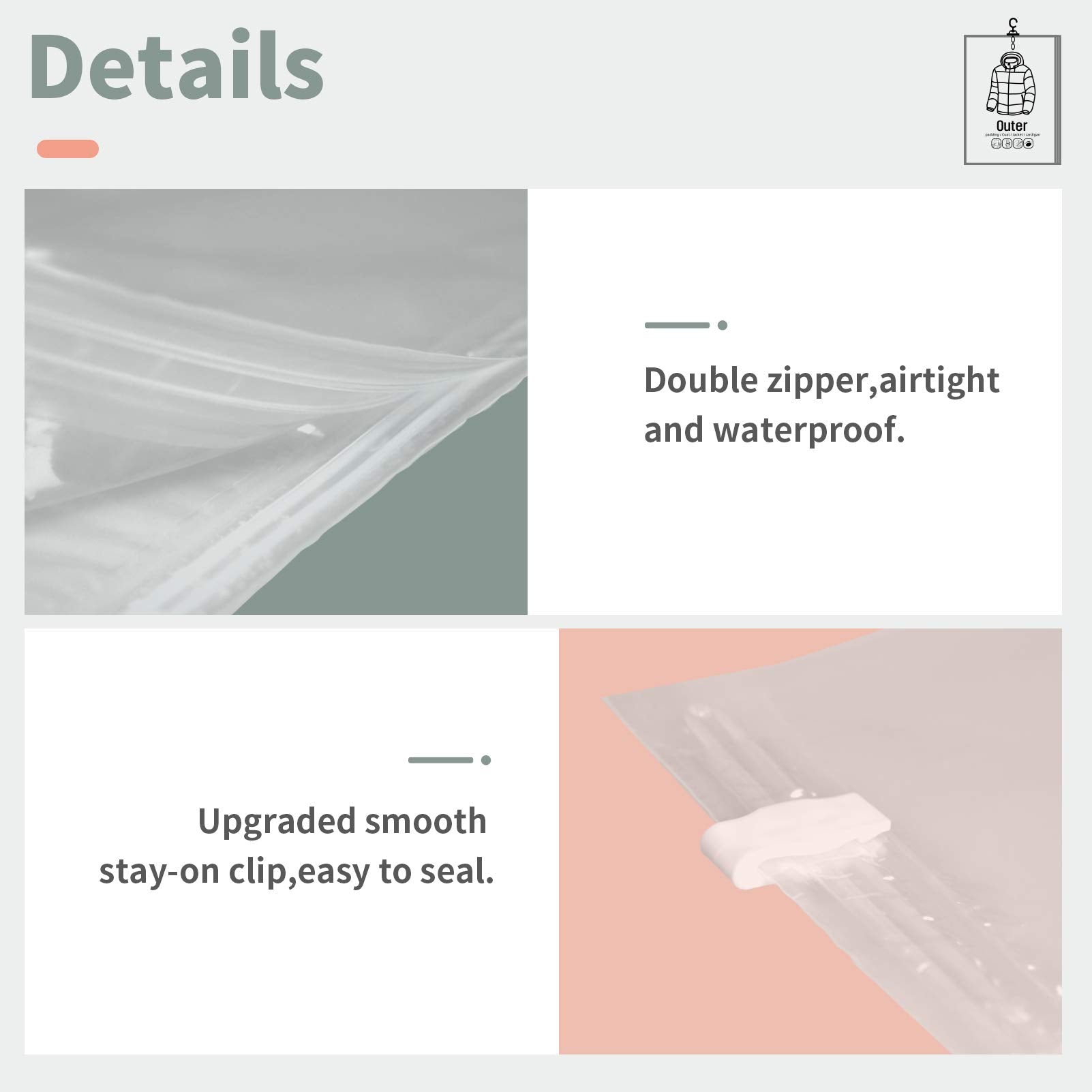 Meetall 4Pack Hanging Vacuum Storage Bag Reusable Space Saver Compressed Bag With Hangers.2Pcs In 26.3X35.4Inch(67X90Cm) And 2Pc