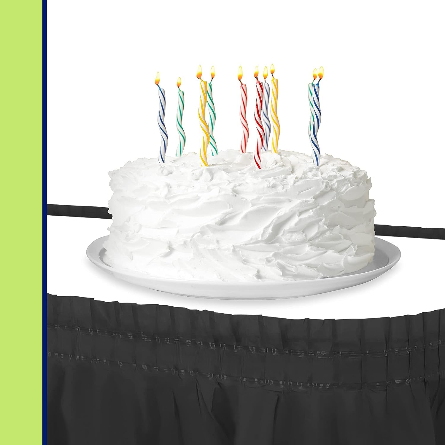 Party Dimensions Plastic Table Skirt, 29-Inches By 14-Feet - Black - 1 Pack