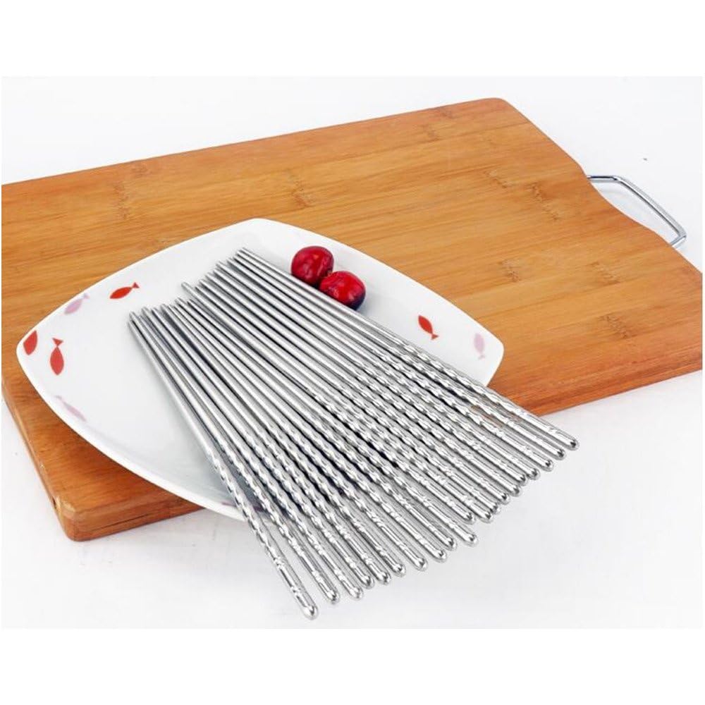 New Star International 901013 Stainless Steel Spiral Chopstick  5 Pairs