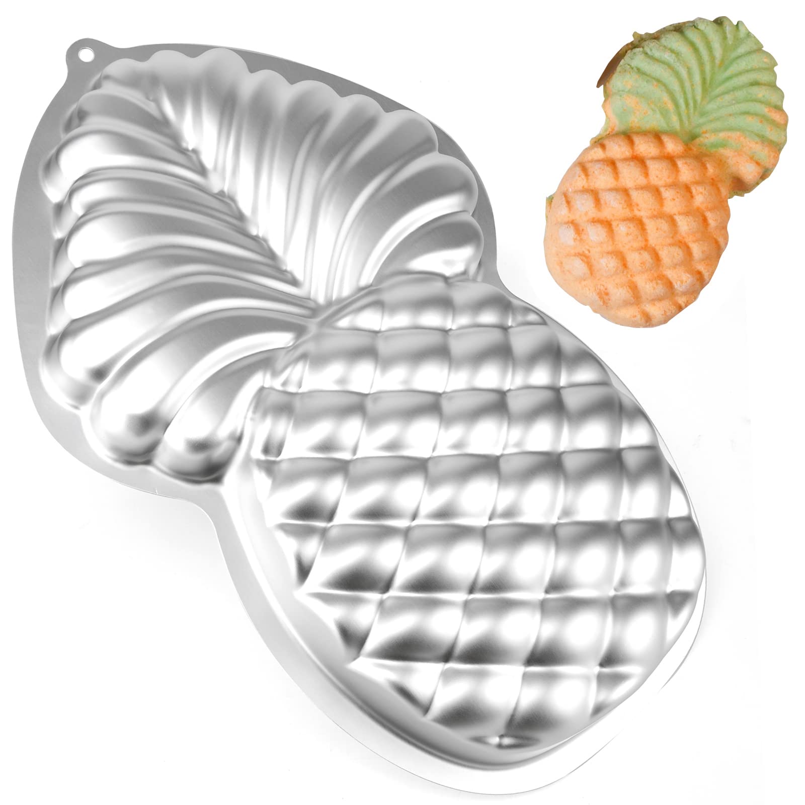 Pormasbenzer Aluminum Pineapple Shaped Fruit Cake Pan Mould Birthday Christmas Party Cake Pan Tins Decorating Baking Tool