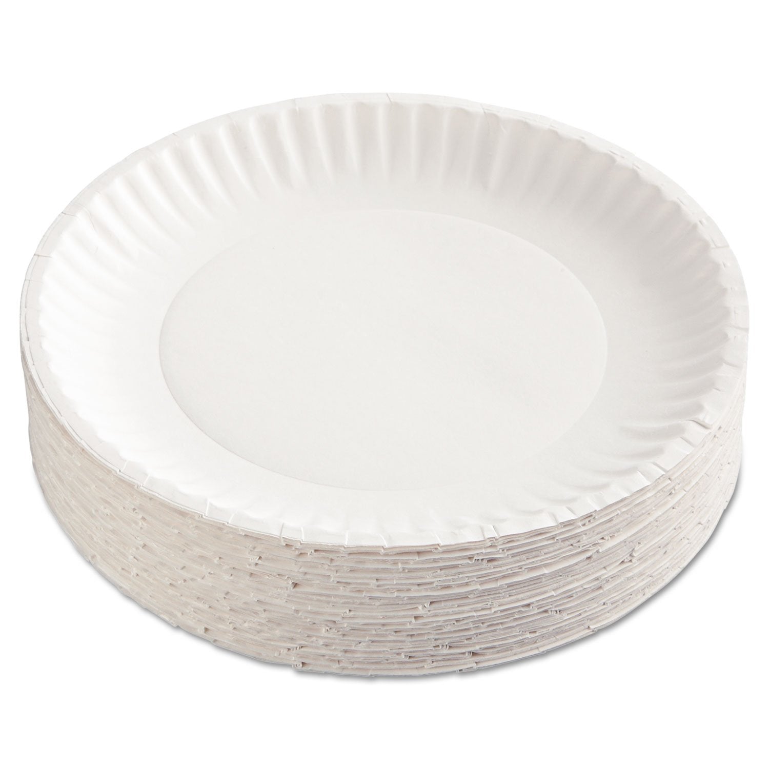 Ajm Pp9Grawh 9'' White Paper Plates 100 Count