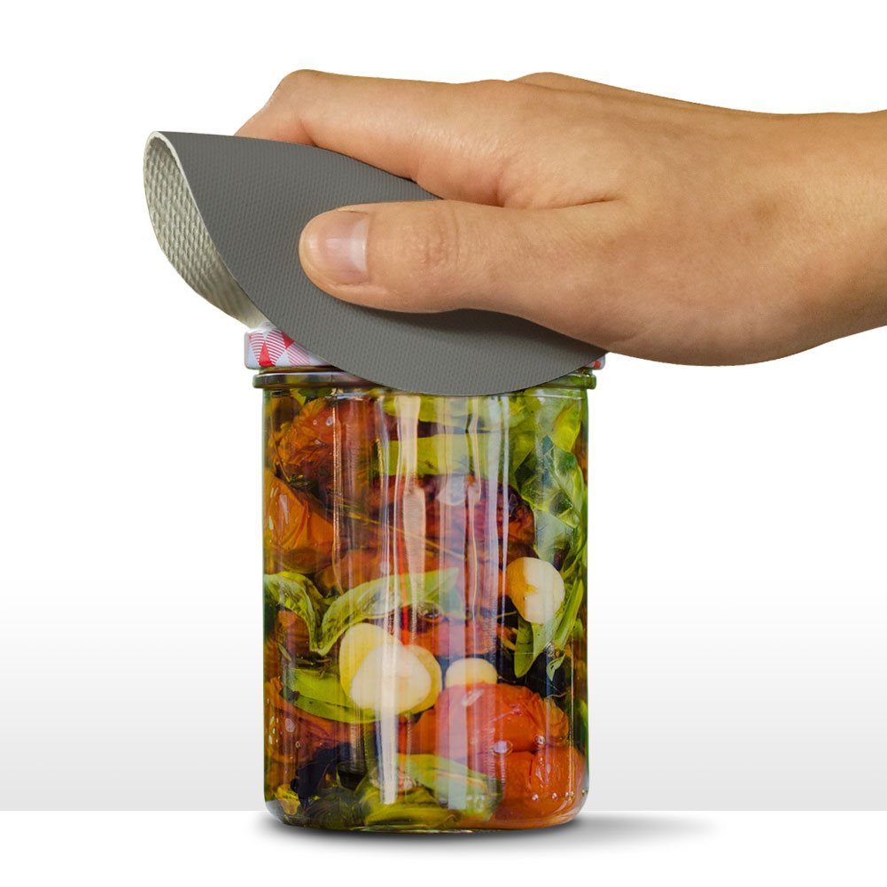 Solid Color Gray Round Rubber Non-Slip Jar Gripper Lid Opener