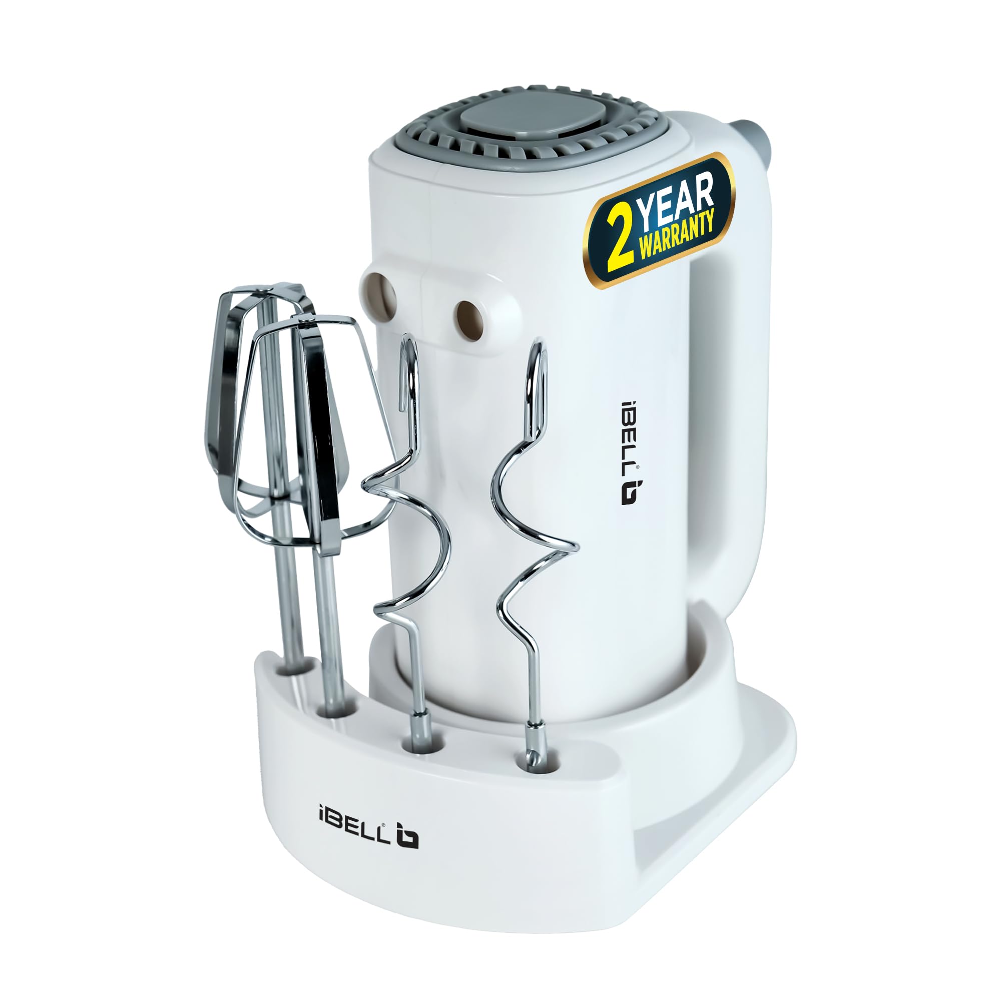 Ibell Whisk350 Electric Hand Mixer  350W With 5 Speed Control, Stainless Steel Beaters & Dough Hooks For Baking, Whipping & Mix