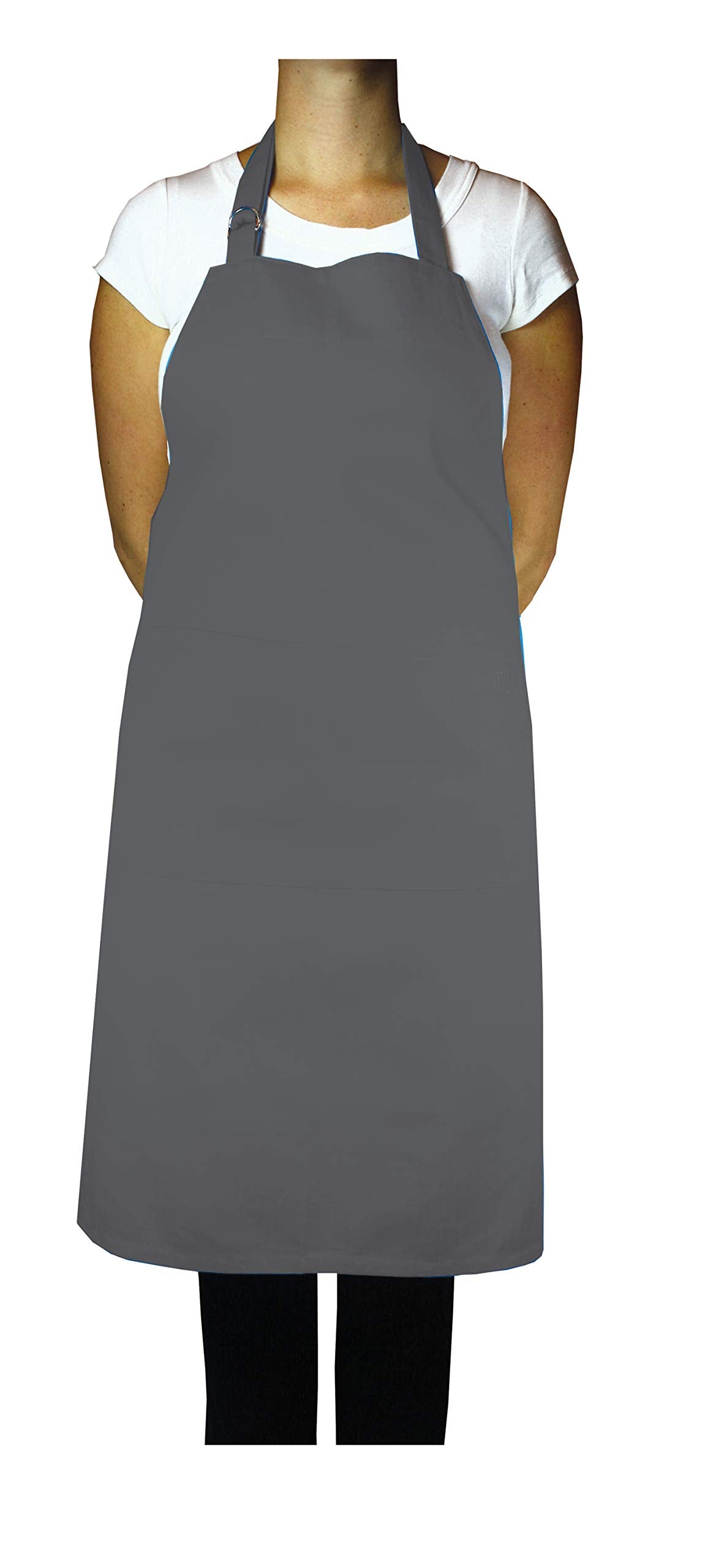 Mkitchen | Mapron Is 100% Cotton | Stylish Cooking Apron With Pockets For Women And Men | Machine Washable And Durable | Stainle