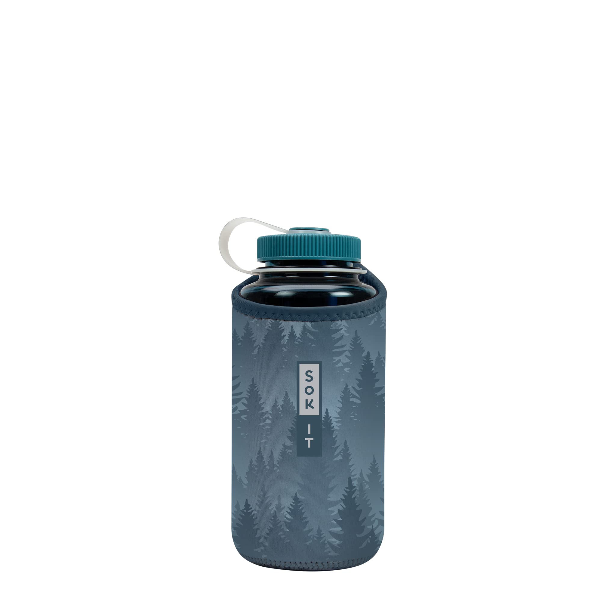 Sok It BotlSok Water Bottle Sleeve Insulated Neoprene Cover (Foggy Woods, Fits 32oz Nalgene)