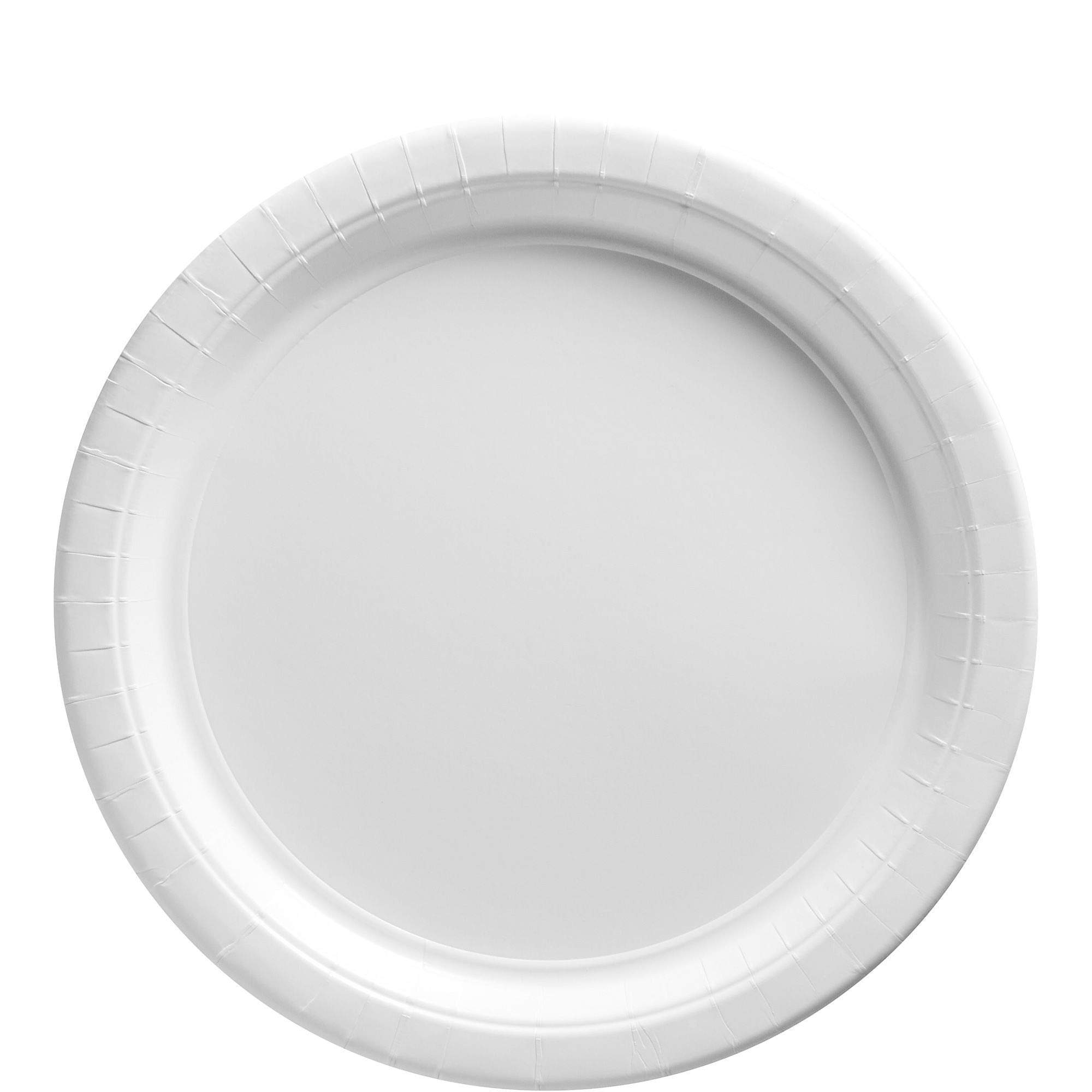 Frosty White Round Paper Plates - 8.5 (50 Pc) - Sturdy & Eco-Friendly Party Essentials - Perfect For Celebrations & Events