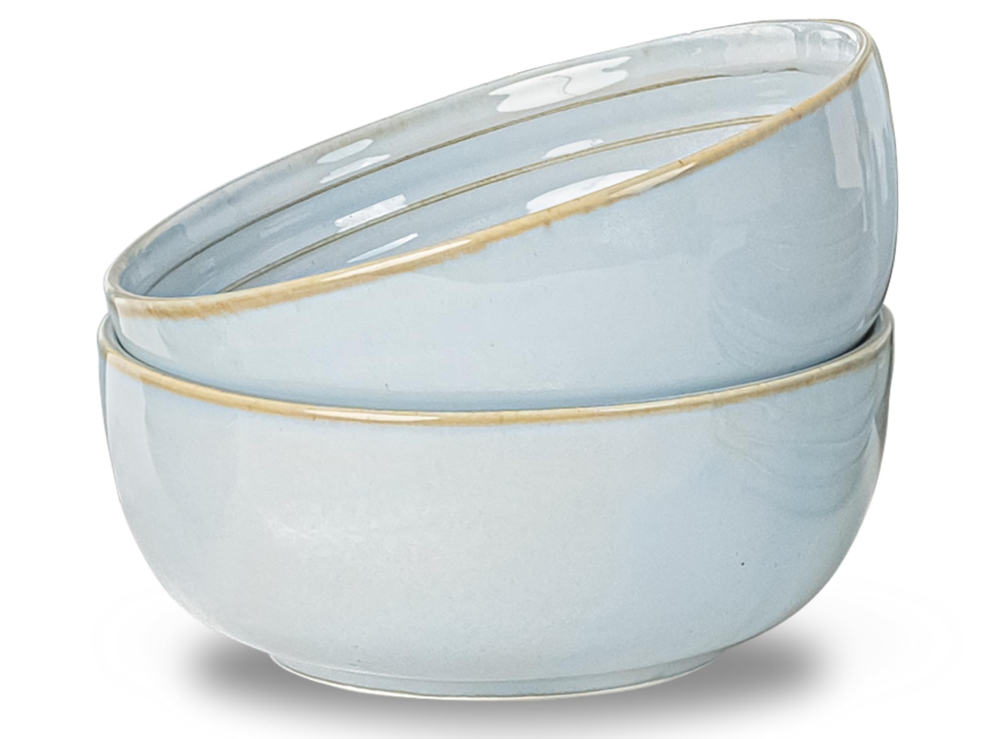 Bodhi House Porcelain Large Deep Serving Bowl Set Of 2 - 1000Ml | Multipurpose Microwave-Safe Bowls For Salad, Ramen, Cereal, Sn