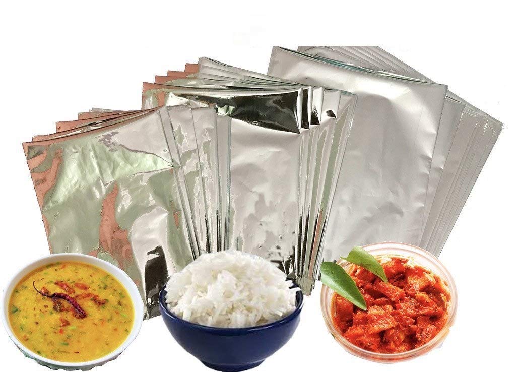 Classic Eco Friendly Bags Hot N Fresh  Aluminium Silver Foil Plastic Pouches Bags For Multipurpose For Tea, Coffee, Food Packag
