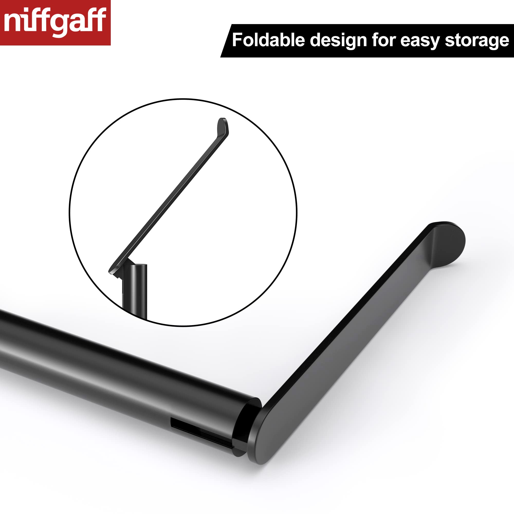 Black Toilet Paper Holder Stand and Dispenser for 4 Spare Rolls Toilet Paper Storage Stainless Steel Free-Standing Toilet Tissue Paper Roll Storage Shelf Bathroom Accessories