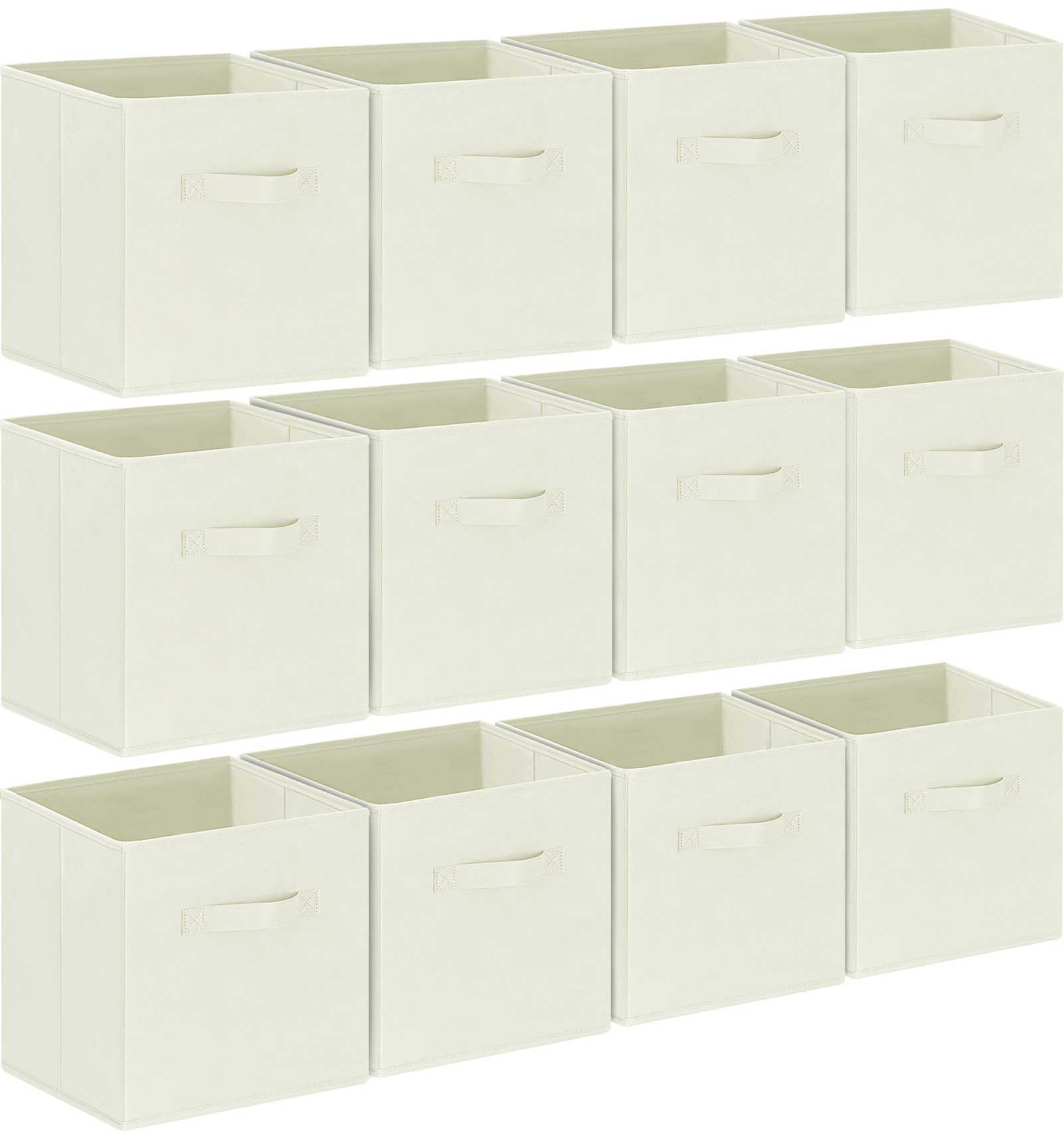 GhvyenntteS Storage Cubes 12 Pack, 11 Inch Cube Storage Bins with Dual Handles, Collapsible Fabric Storage Bins for Shelves Clos