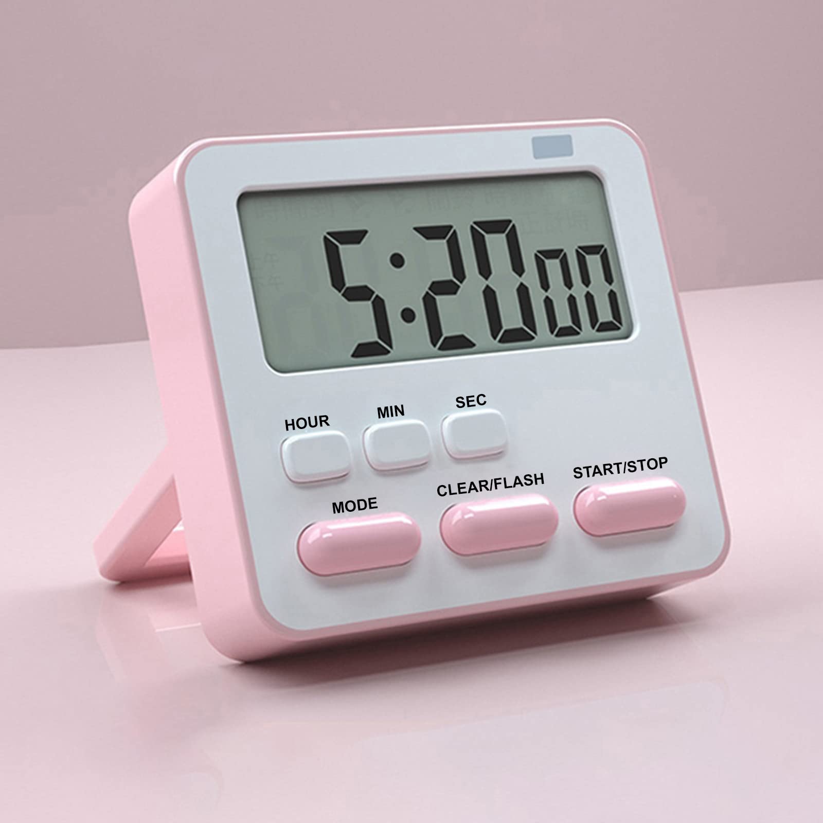 Wolpin Digital Kitchen Timer & Stopwatch, Countdown Large Digits, Loud Alarm, Magnetic Stand Round Cooking | Baking | Kids Study