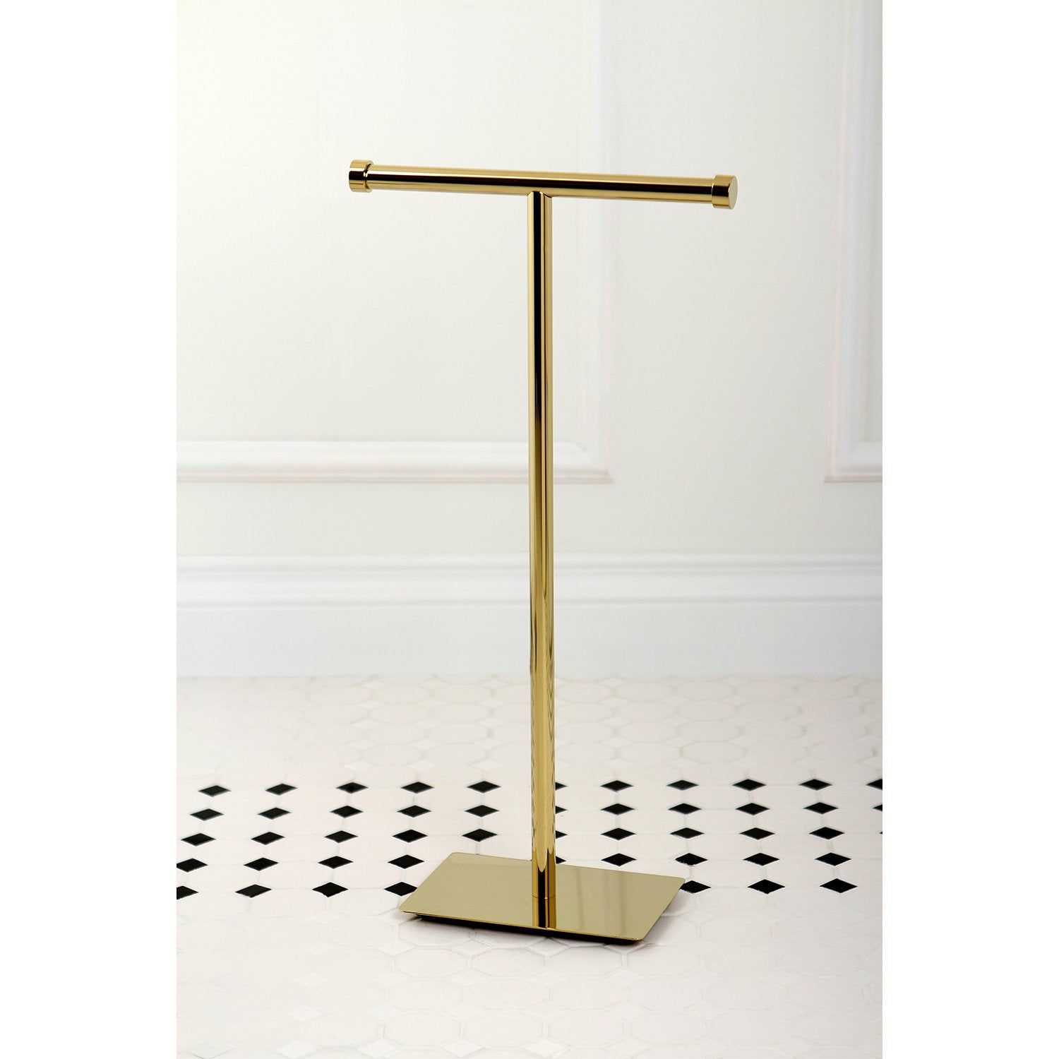 Kingston Brass CC8102 Claremont Freestanding Toilet Paper Stand  Polished Brass