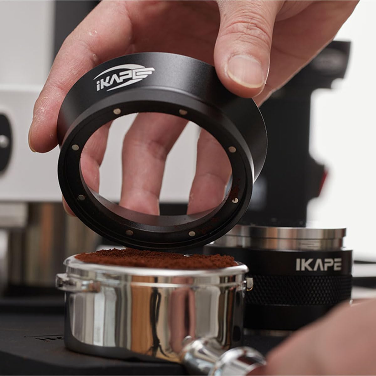 54Mm Espresso Dosing Funnel And Puck Screen Set, Magnetic Espresso Dosing Ring, Reusable Stainless Steel 53Mm Coffee Filter Comp