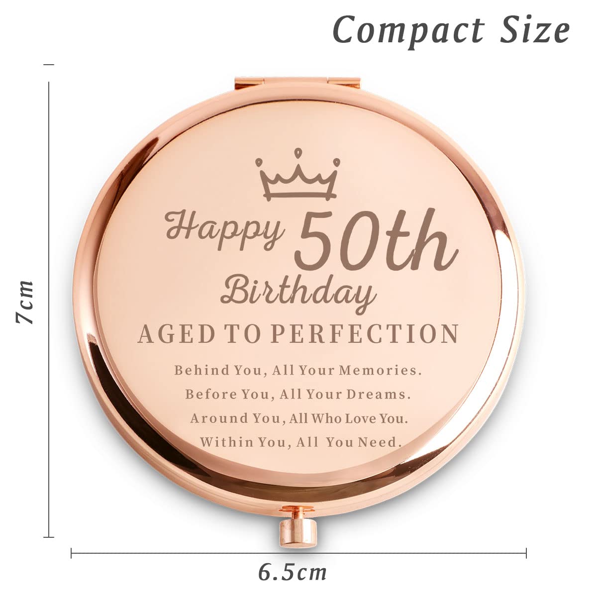 50th Happy Birthday Gifts for Women, Best Female Presents for 50 Year Old Her Sister Wife Aunt Friends Mom, Personalized Engrave