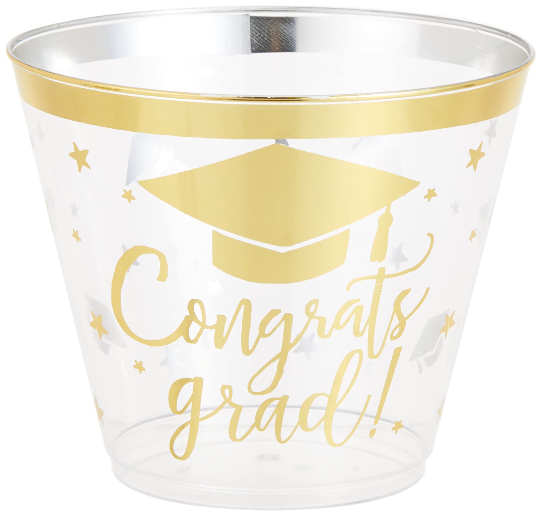 Amscan Congrats Grad Tumbler, 9 Oz. - Pack Of 30, Multicolor