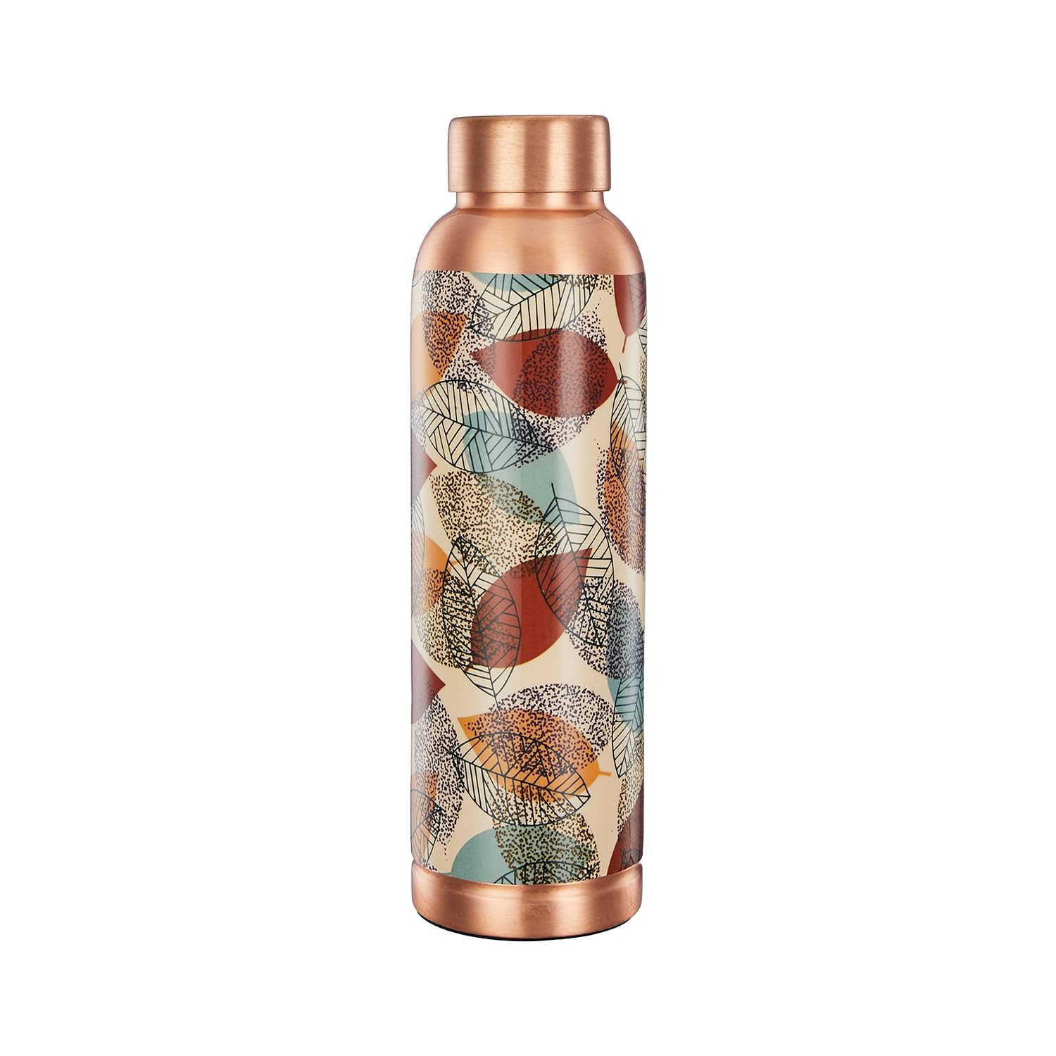 Amazon Brand - Solimo Copper Leak-Proof Meenakari Bottles | 950 Ml | Pure Copper | Traditional Art Design | Daily Wellness Bottl