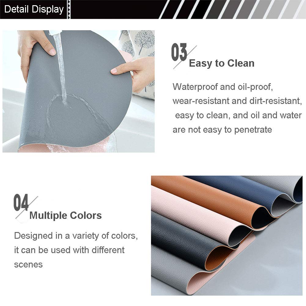 V-Shine Placemats For Dining Table Set Of 4 Washable Leather Placemat Non-Slip Kitchen Heat-Resistant Waterproof Table Place Mat