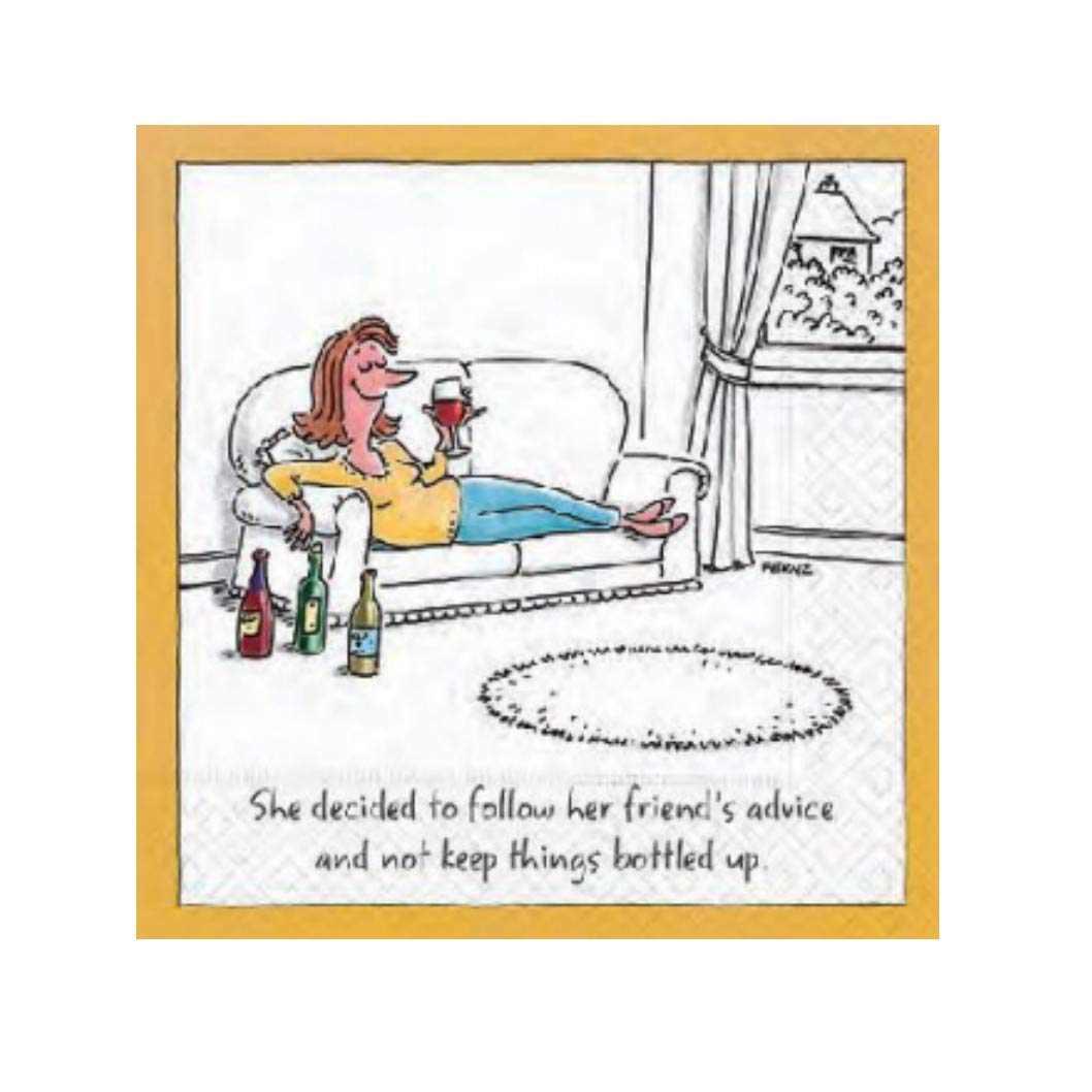 Design Design 624-08997 Keep Things Bottled Up Beverage Napkin, Multicolor