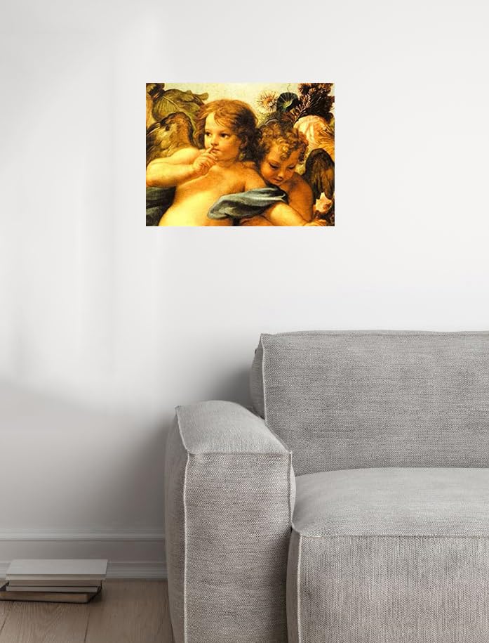 Little Angels Wall Decor Cherubini Picture Sistine Madonna Raphael Art Print Poster (16X20)