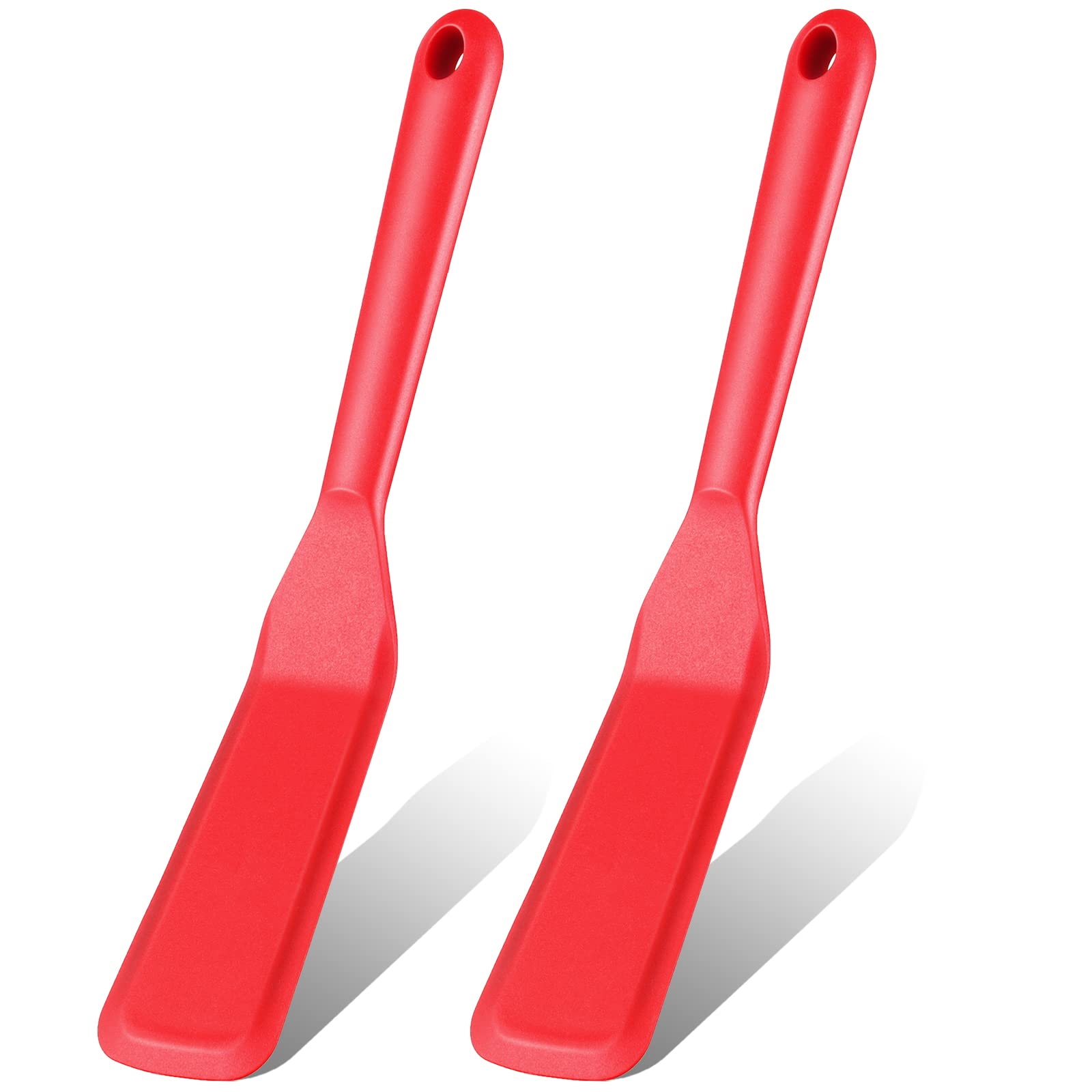 Zopeal 2 Pieces Silicone Narrow Skinny Spatula Crepe Flipper Long Spatula Heat Resistant Cooking Non Stick Pancake For Cooking E