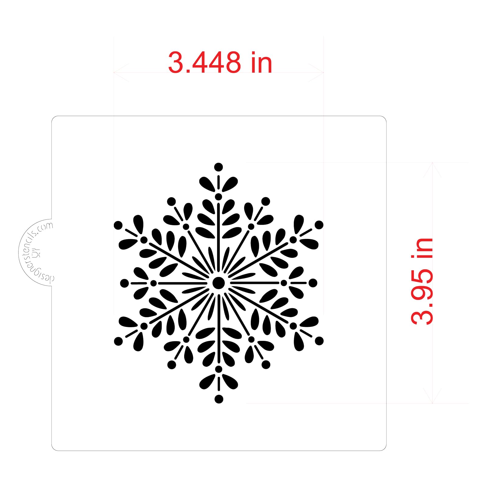Retro Snowflake Cookie And Craft Stencil By Designer Stencils