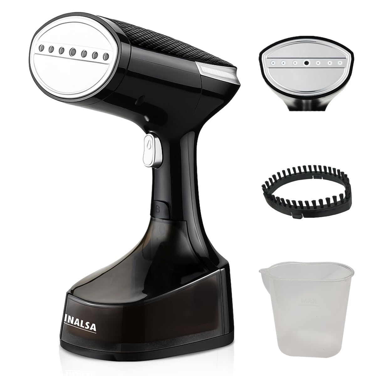 Inalsa Steamer For Ironing Clothes - 1600W Handheld Garment Steamer - 25G/Min High Steam, Fast Heat-Up Time, 340 Ml Tank, Vertic