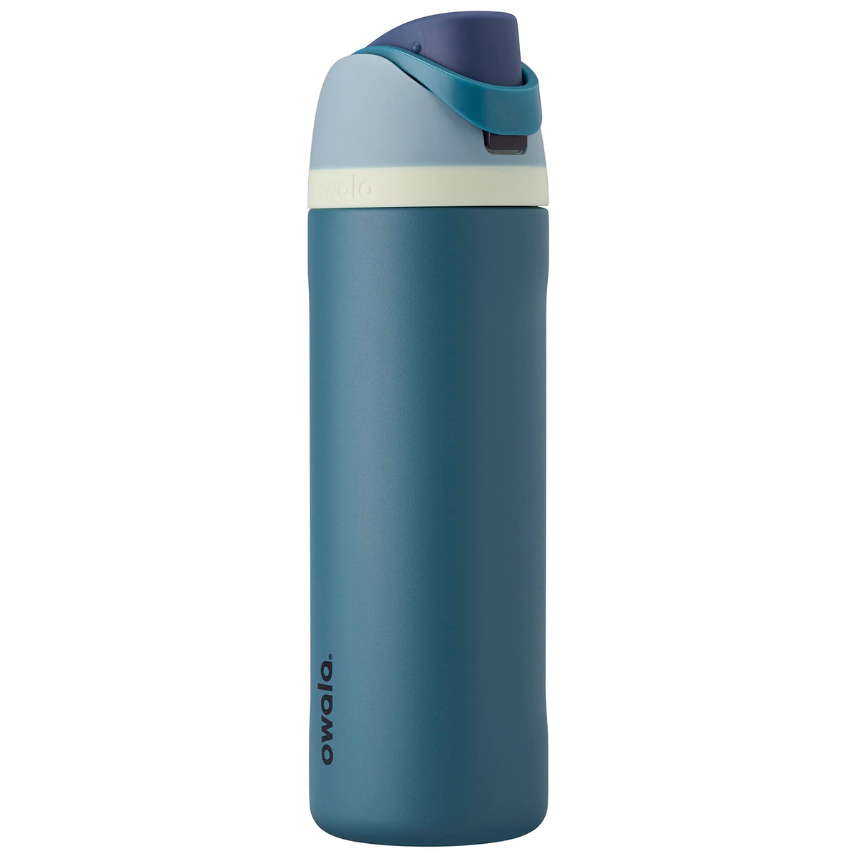 Owala Freesip Insulated Stainless Steel Water Bottle With Straw For Sports And Travel, Bpa-Free, 24-Oz, Blue/Teal (Denim)