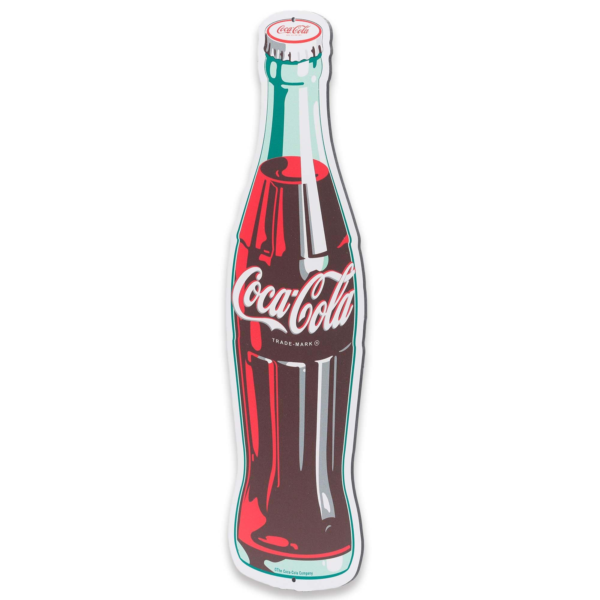 Coca-Cola Classic Bottle Metal Sign - Vintage Diner Coca-Cola Sign For Kitchen Or Man Cave