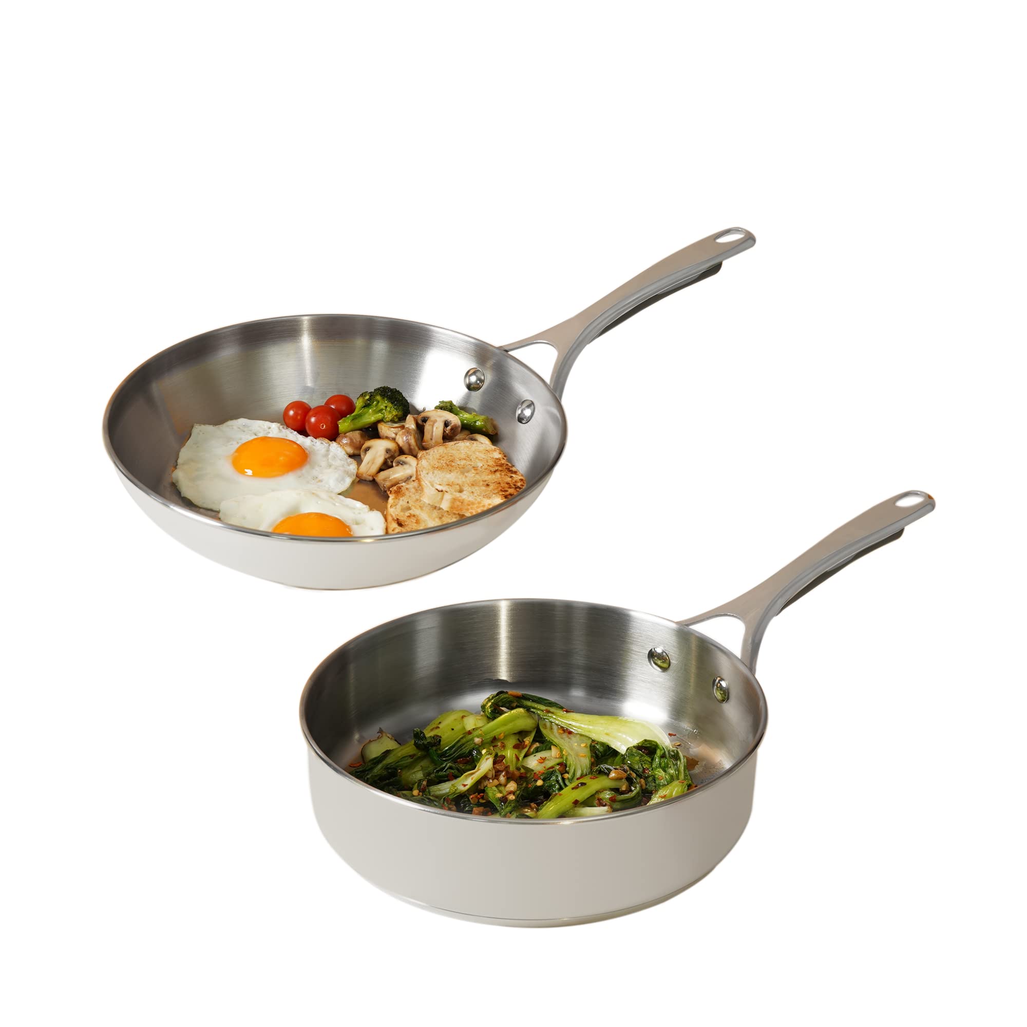 Meyer Select Nickel Free Stainless Steel 3 Piece Cookware Set | Steel Cookware For Kitchen | Induction Base Cookware Set L Stain